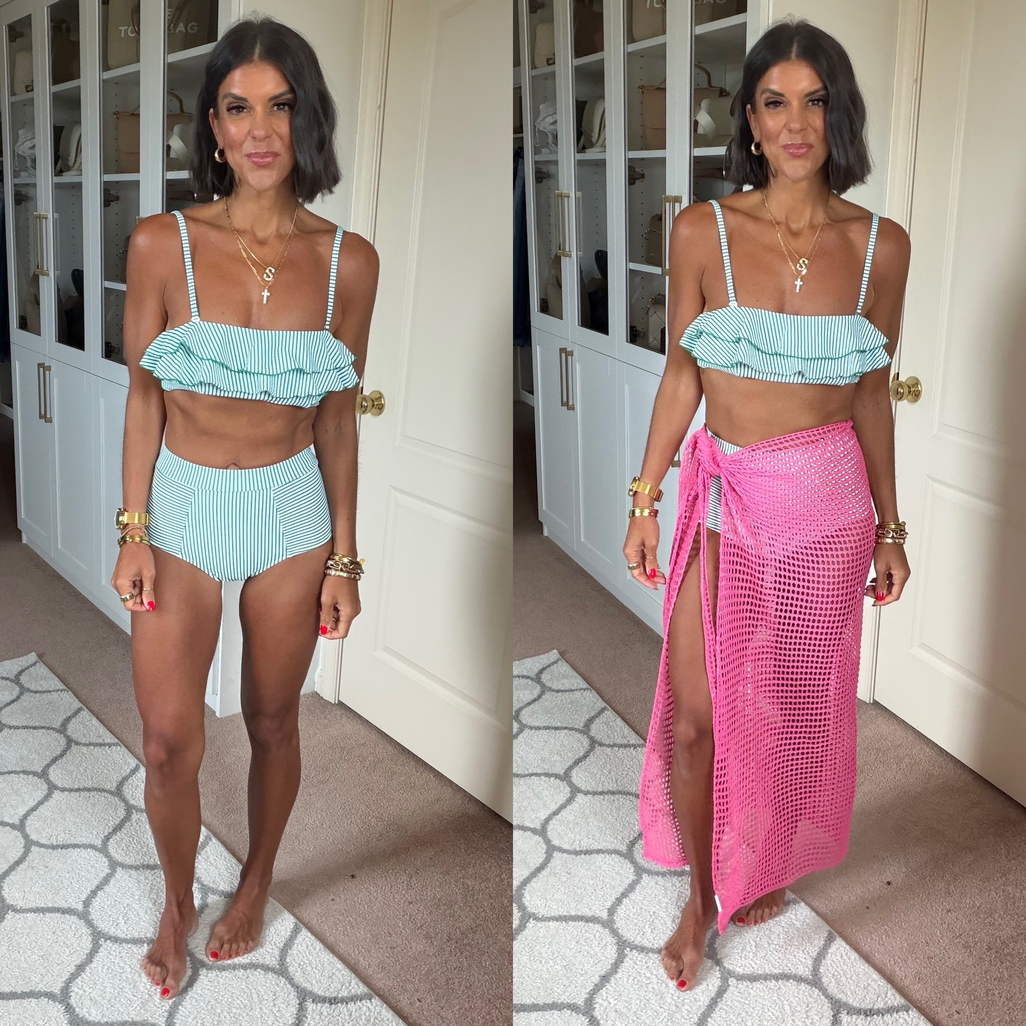 Size small in suit and cover up