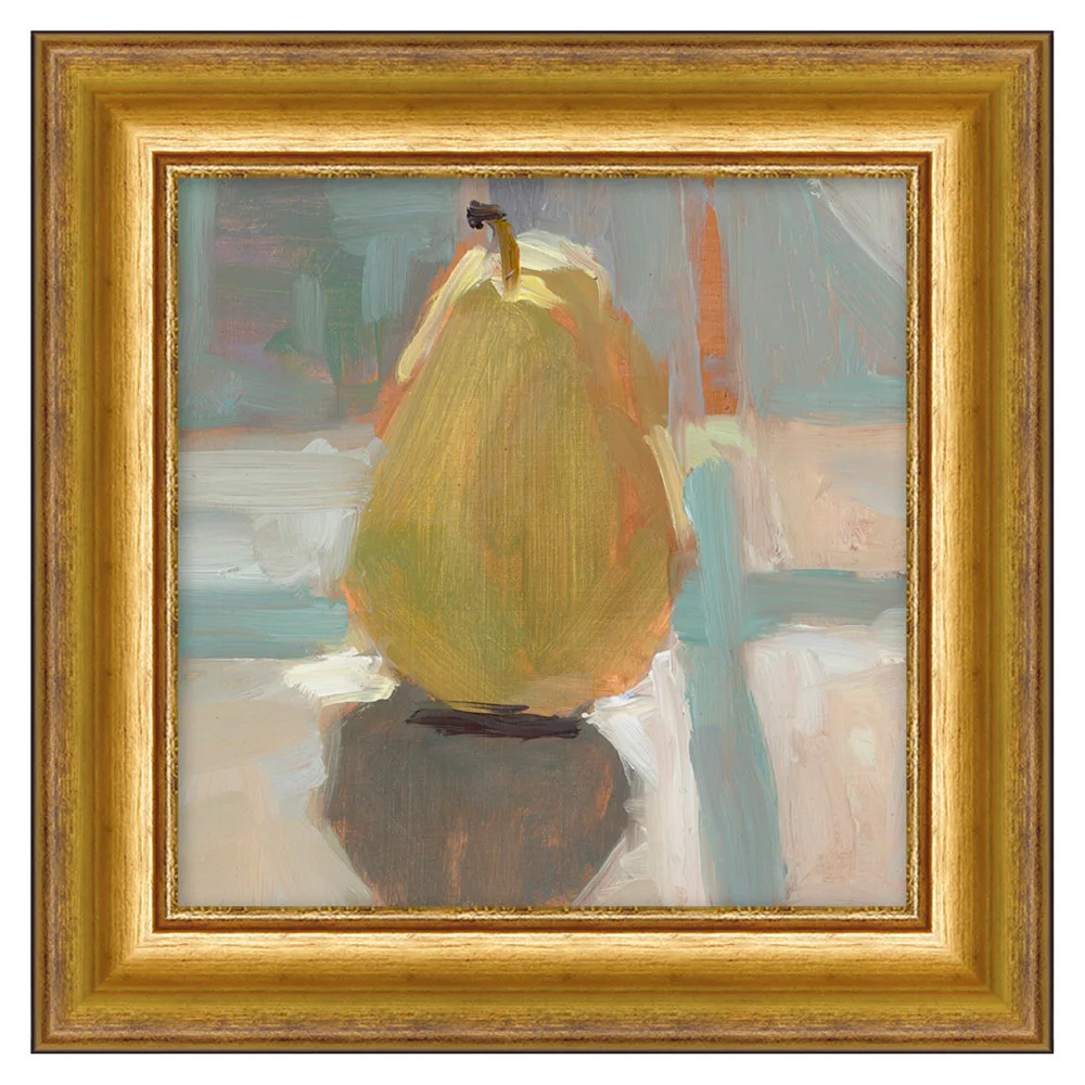 Freya French Yellow Fruit Gold Frame Painting 7 - 13x13 | Kathy Kuo Home