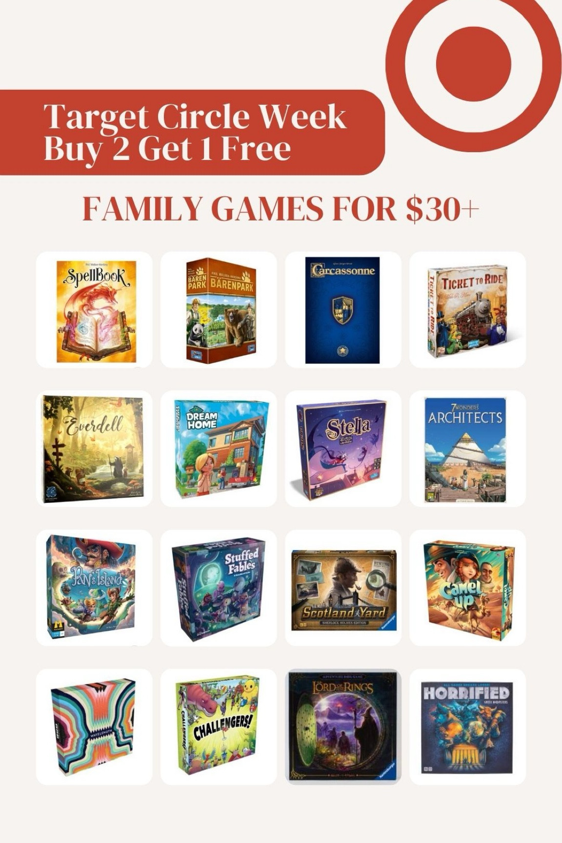 Lots of great board games available for Target Circle Week’s game deal. Buy 2 Get 1 Free is usually the best game deal you’ll find at Target!

#LTKSaleAlert #LTKFindsUnder50 #LTKFamily