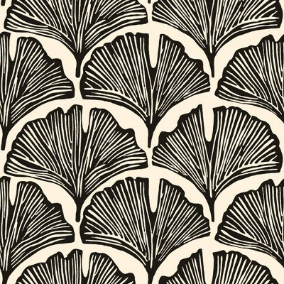 Tempaper & Co. 28 sq ft Feather Palm by Novogratz Peel and Stick Wallpaper Zebra Black | Target