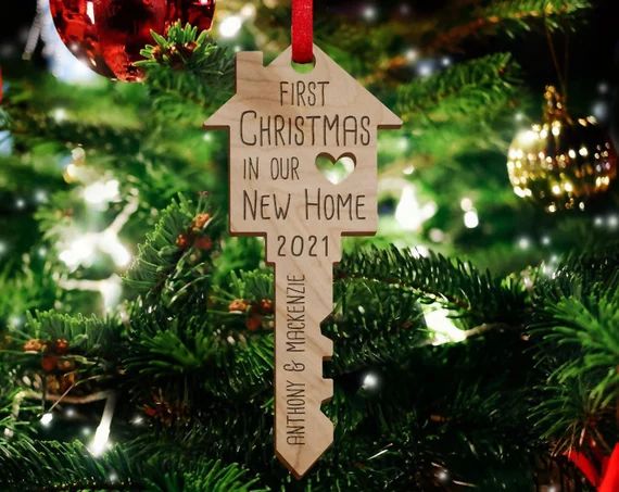 First Home Ornament / Our First Christmas / New Home Gift / Housewarming Gift / Christmas Ornamen... | Etsy (US)