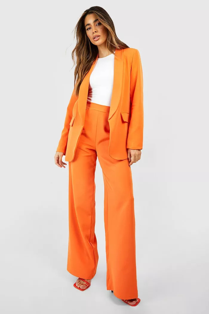 Slouchy Relaxed Fit Wide Leg Dress Pants | boohoo (US & Canada)