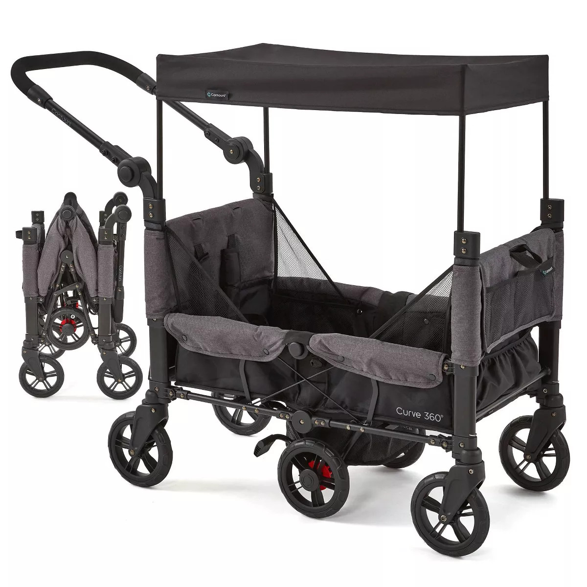 Contours Curve 360 Stroller Wagon - Black | Target