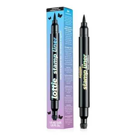 Lottie London Stamp Liner Dual ended Stamp & Precision Felt Tip Eyeliner Love Edition Butterfly 3.56ml | Walmart (US)