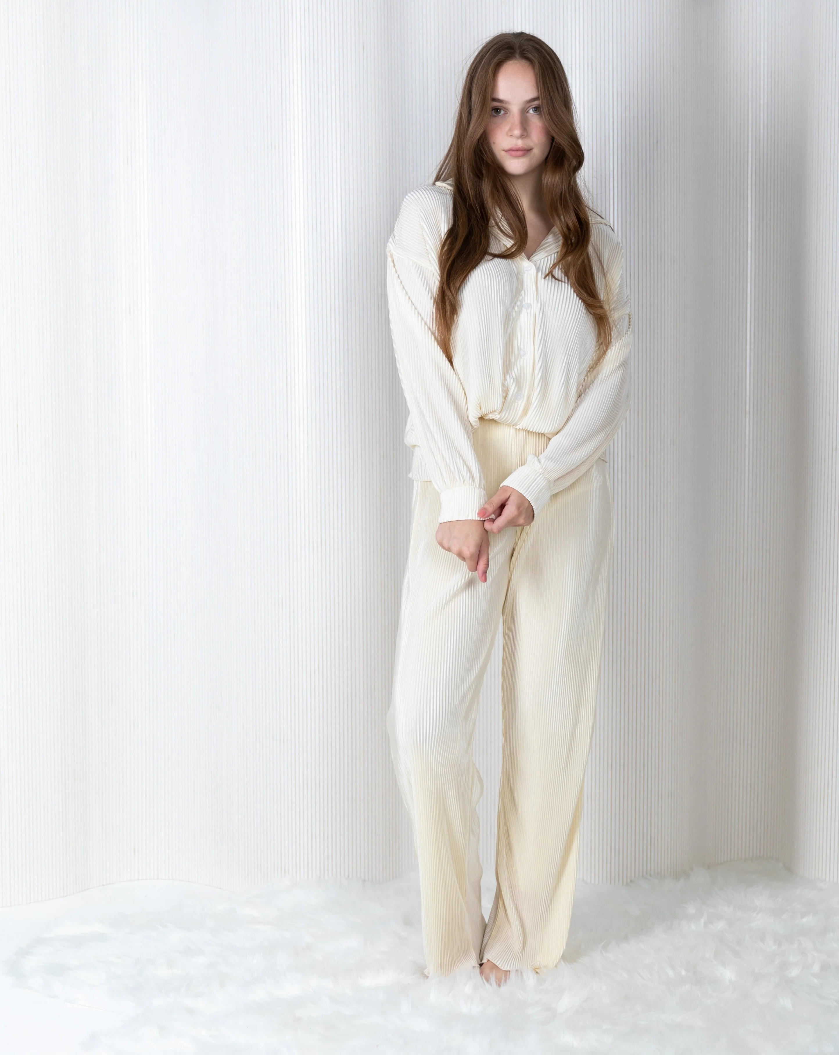 Pleats Please Set in Ivory | waverles