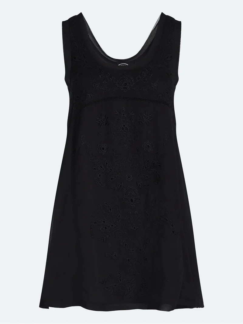 Scoop Women's and Women's Plus Embroidered Mini Dress, Sizes XS-4X | Walmart (US)