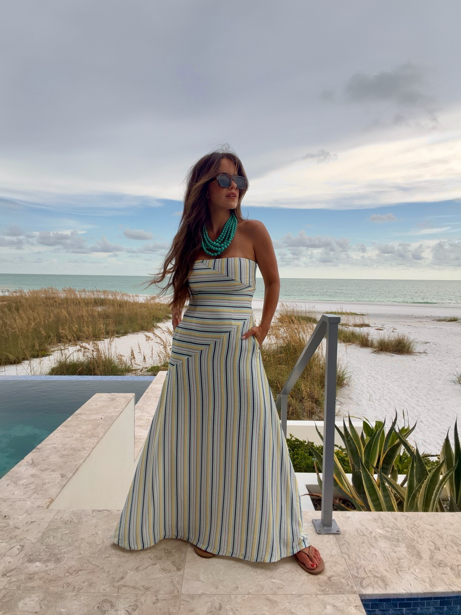 The vacation maxi dress you’ll reach for on repeat 🌴 The striped print, easy flowy fit + flattering silhouette make it perfect for resort dinners, beach days or a girls trip. I’m wearing a size small — it runs long, so at 5’2” I had mine hemmed.

striped maxi dress, vacation maxi dress, resort wear, beach vacation outfit, summer maxi dress, vacation dress, resort dress, girls trip outfit, beach dinner outfit, striped dress, warm weather outfit, vacation style, LTK vacation fashion

#LTKootd #LTKTravel #LTKSeasonal