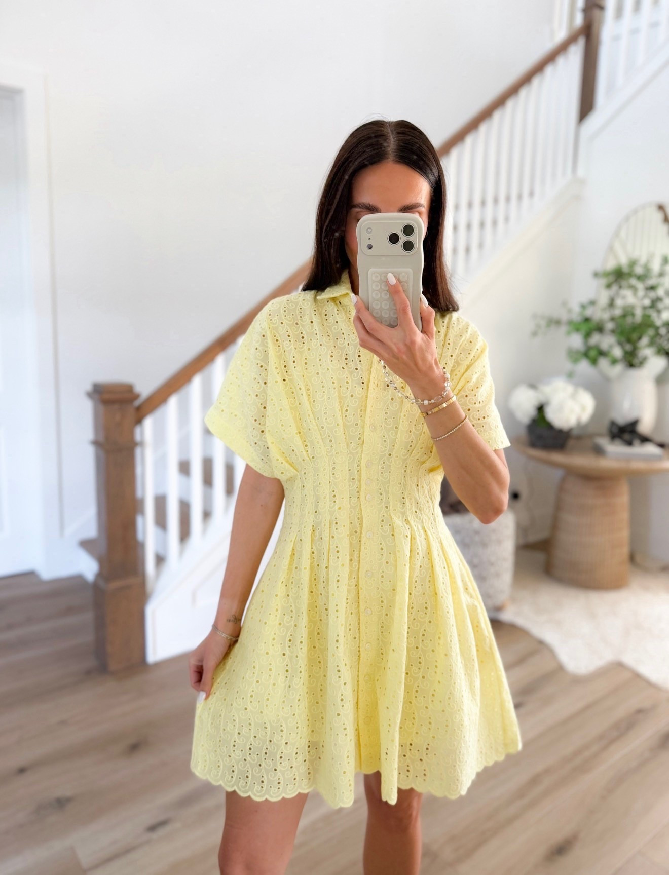 this butter yellow dress is everything right now. so lightweight and easy, the eyelet detail makes it feel way more elevated
the fit is flattering without trying too hard and it’s one of those throw on and go pieces that still looks styled. perfect for spring days, brunch, or vacation nights

butter yellow, spring dress, eyelet dress, feminine style, easy outfit, warm weather looks, annabrstyle 

#LTKootd #LTKMothersDay #LTKSeasonal