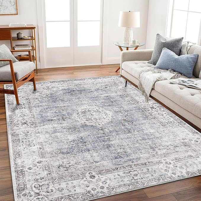 CHAMPLANT Area Rug 6'x9' Washable Vintage Traditional Floor Cover Thin Retro Kitchen Indoor Distr... | Amazon (US)