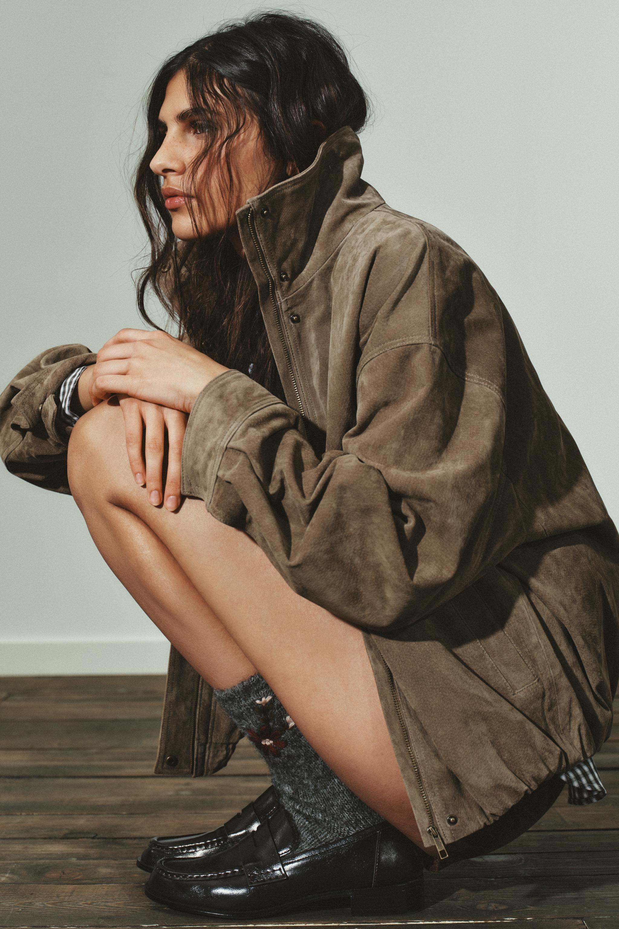 100% VOLUME SUEDE LEATHER JACKET | Zara UK