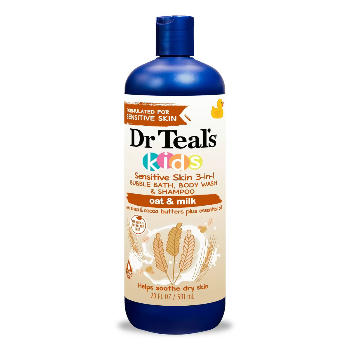 Dr Teal's Kids' 3-in-1 Bubble Bath Body Wash & Shampoo - Oat & Milk - 20 fl oz | Target