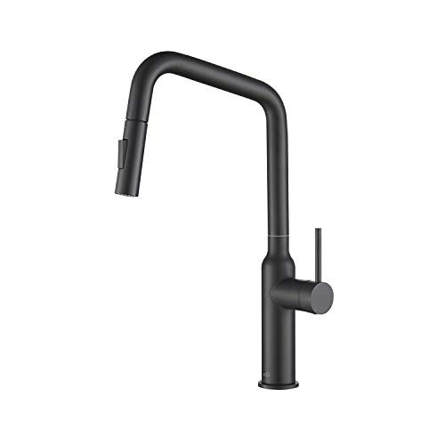 KIBI Macon Single Handle Pull Down Faucet for Kitchen Sink | Solid Brass High Arc Faucet Spout | ... | Amazon (US)