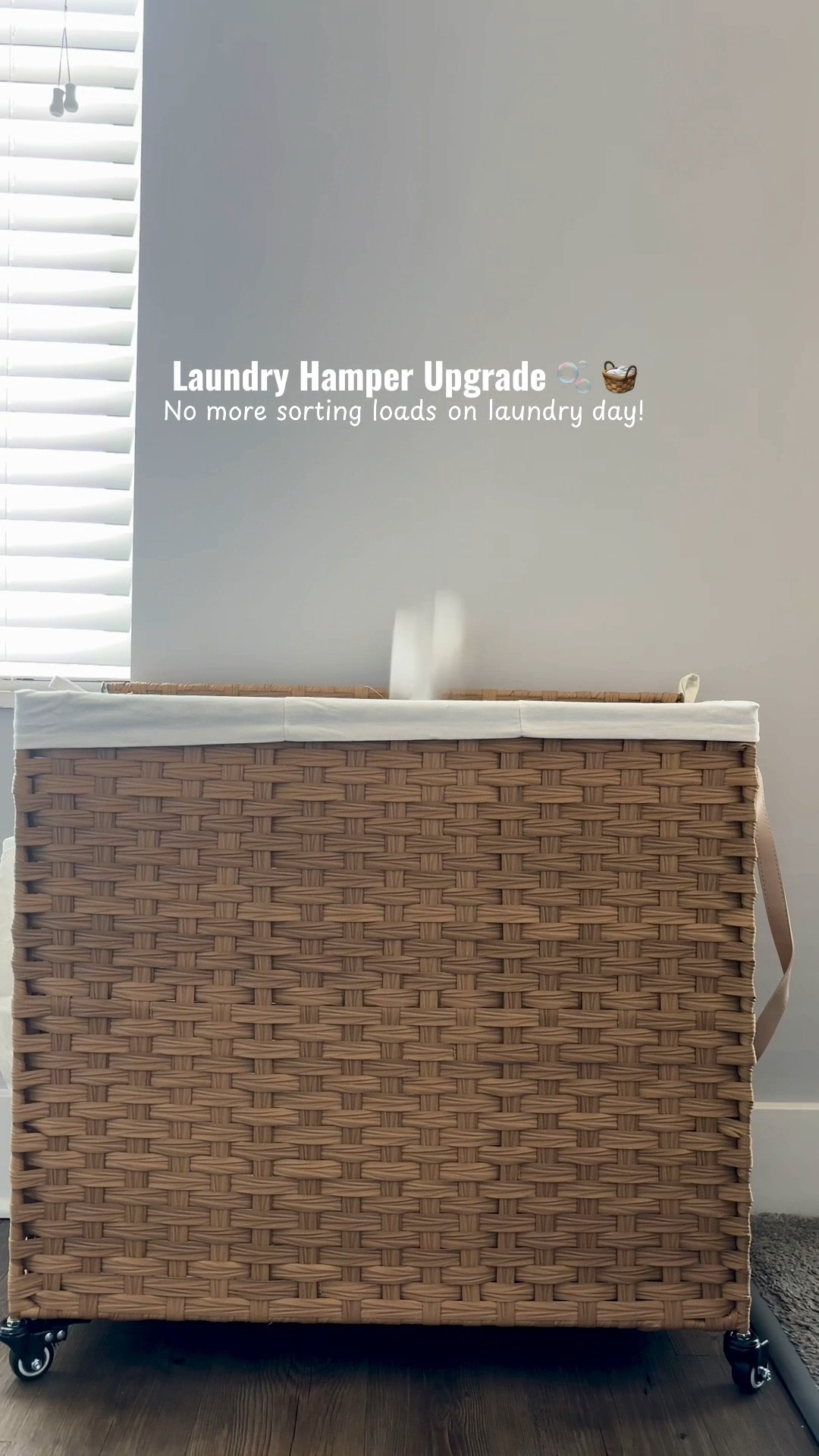 My old plastic hamper wasn’t cutting it anymore…so it was time for a ✨laundry upgrade✨ 🏠✨ think chic storage, but make it aesthetic! This 3-section laundry hamper keeps everything organized, saves time AND looks luxe in any corner. [did I mention it has wheels?! 🛞] Obsessed with the sleek neutral vibe 🤍

🛒 Linked it for you on LTK because laundry deserves to look this good.

#LTKhome #AmazonHomeFinds #AestheticLiving #HomeOrganization