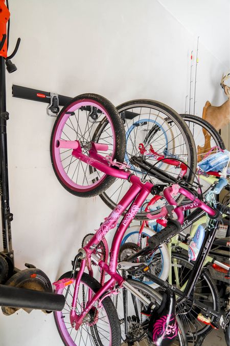 If you have several bicycles in the family, you might want to get a wall-hanging bike rack. It works great for our family.

#LTKActive #LTKHome