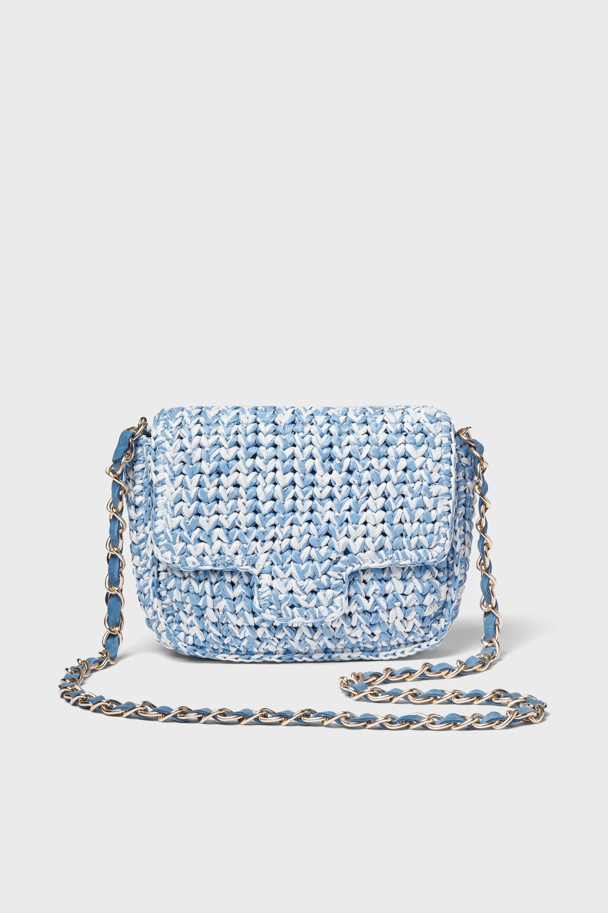 Blue Woven Shoulder Bag | Tuckernuck (US)