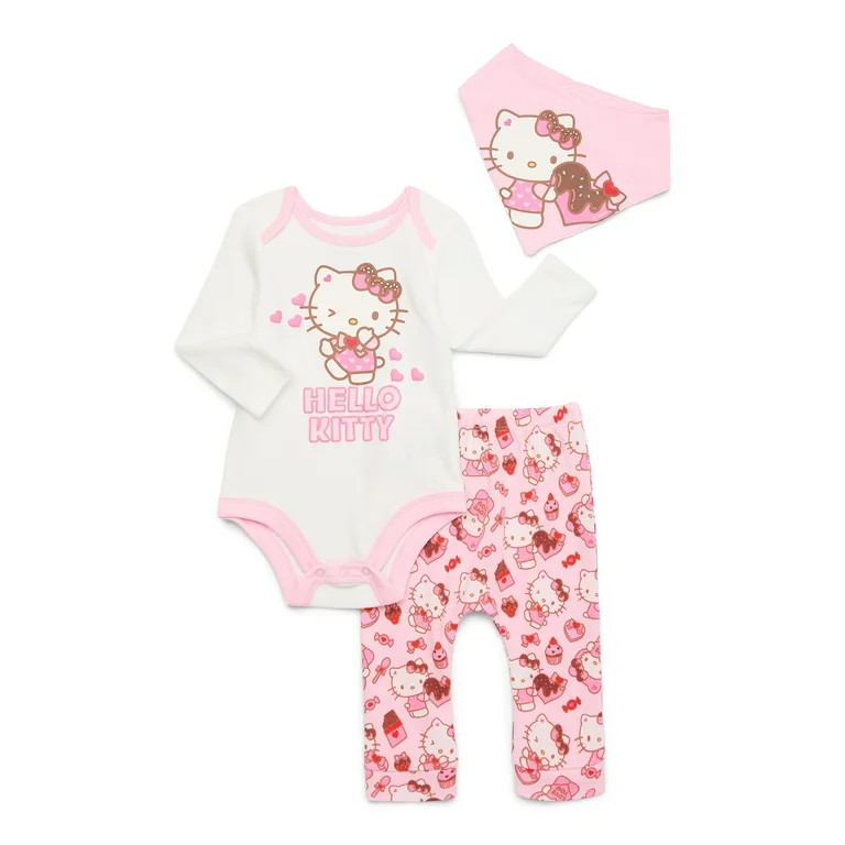 Character Infant Baby Valentine's Day Take Me Home, Bib, Long-Sleeve Bodysuit, and Pants Outfit S... | Walmart (US)