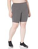 Rainbeau Curves Women's Plus Size Basix Compression Bike Short, Charcoal, 22/24 | Amazon (US)
