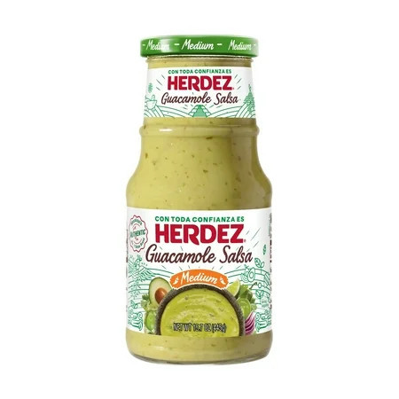 HERDEZ Guacamole Salsa Medium, Tortilla Chip Dip, Shelf Stable, 15.7 oz Glass Jar | Walmart (US)