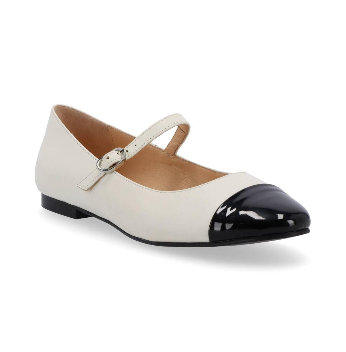 Alohas Women's Musa Leather Ballet Flats - Black cream | Macy's