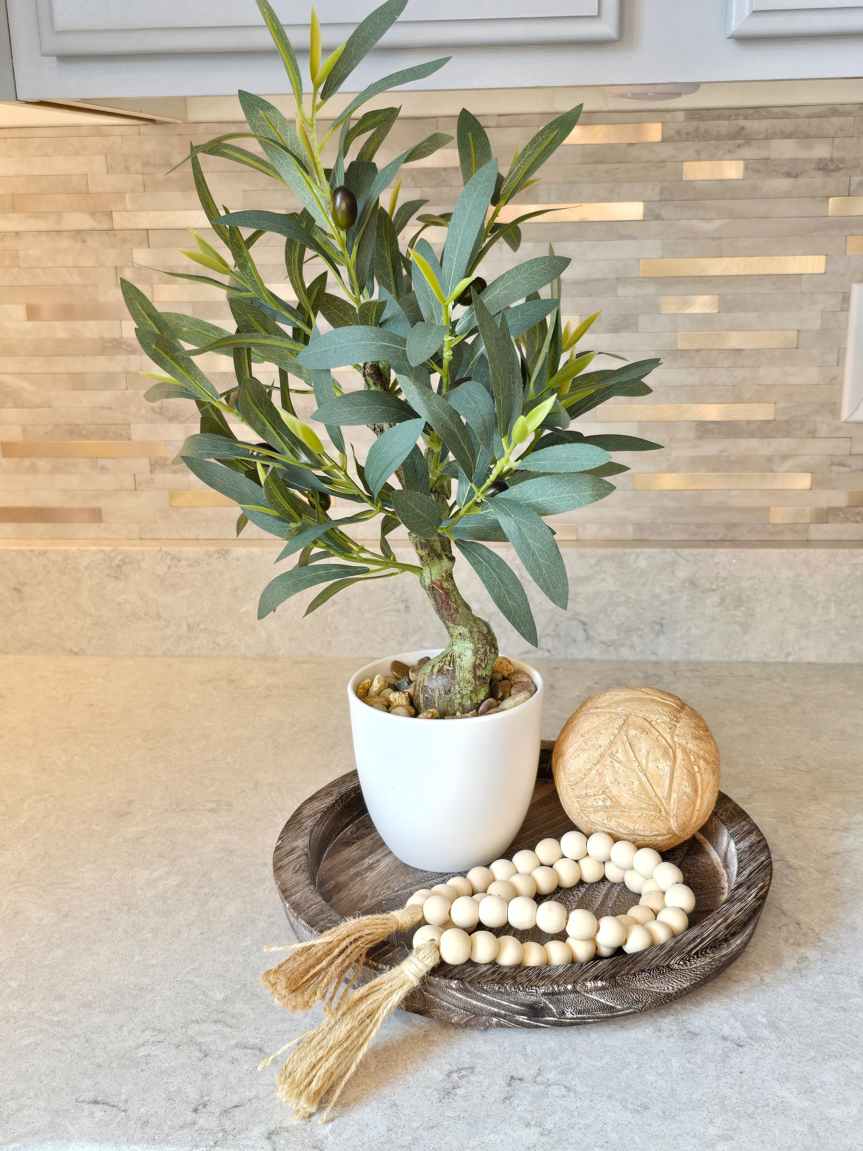 This mini olive tree is my FAVORITE!! It's so cute. The tray is the perfect size for it too.

#LTKHome
