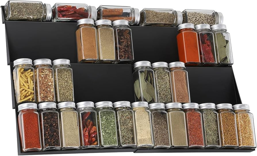 JESIFFY Gewürzregal Schublade Gewürz Schubladeneinsatz, Gewürzhalter organizer 30cm bis 60cm a... | Amazon (DE)