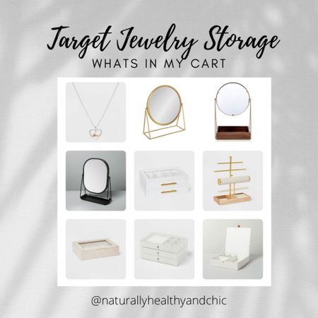 Target Jewelry storage -necklace, earrings , ring, bracelet . Stackable kits, vanity mirror , bracelet rack. 



#LTKbeauty #LTKstyletip #LTKhome