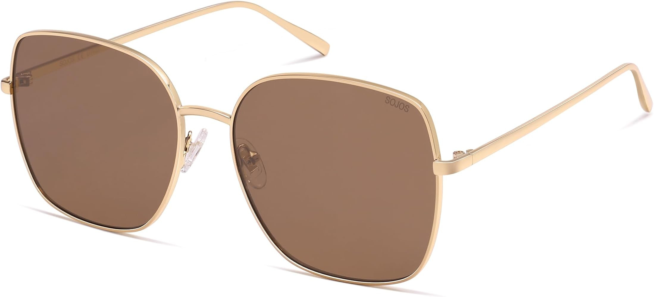 SOJOS Trendy Oversized Square Metal Frame Sunglasses for Women Men Retro Big Flat Lens UV Protect... | Amazon (US)