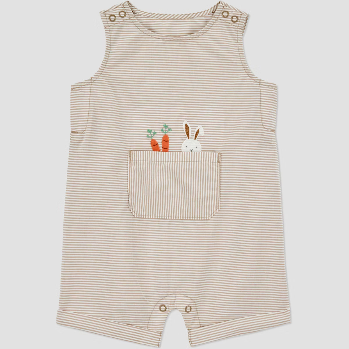 Carter's Just One You®️ Baby Boys' Striped Bunny Romper - Brown | Target