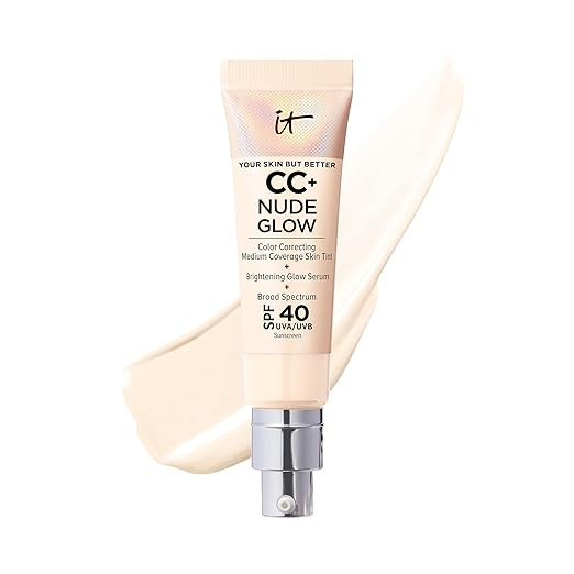 IT Cosmetics CC+ Nude Glow Lightweight Foundation + Glow Serum with SPF 40 - With Niacinamide, Hy... | Amazon (US)