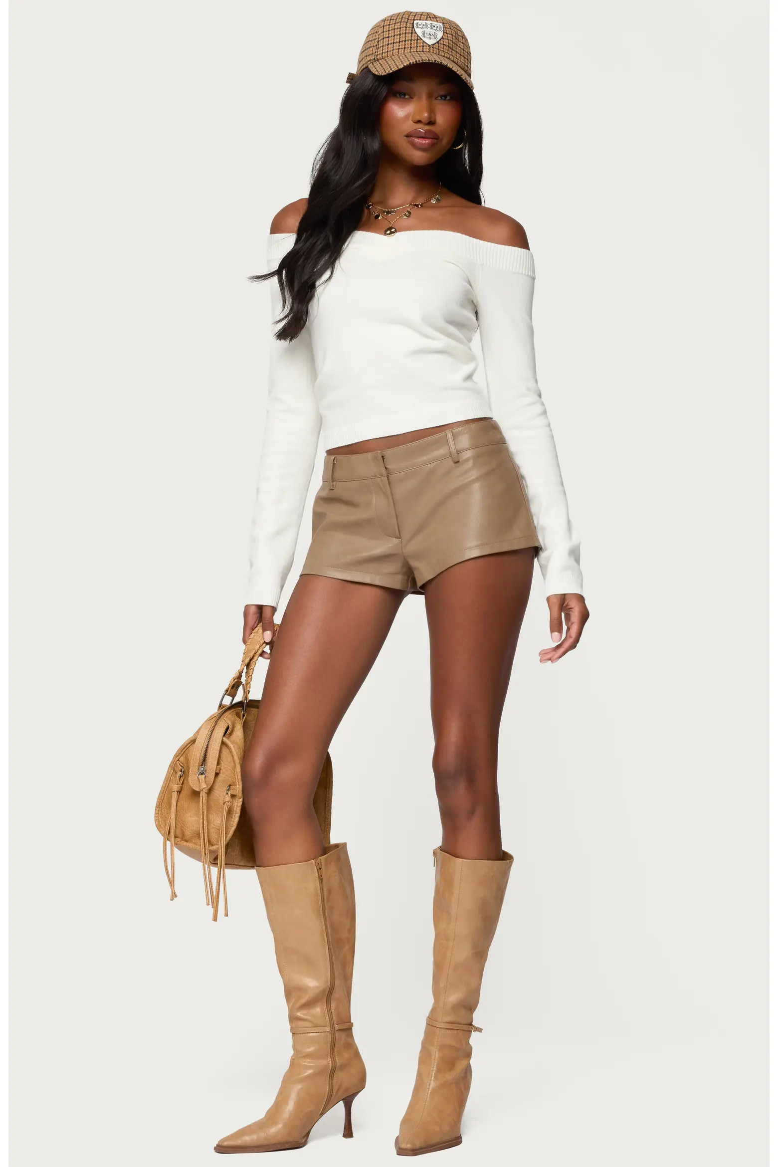 EDIKTED Leatrice Off the Shoulder Long Sleeve Knit Top (Women) | Nordstrom | Nordstrom
