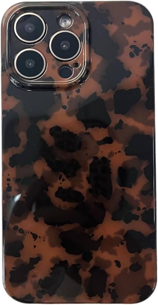 Tortoise Shell Phone Case Compatible for iPhone 16 Pro Max Retro Leopard Cheetah Print Chic Anima... | Amazon (US)