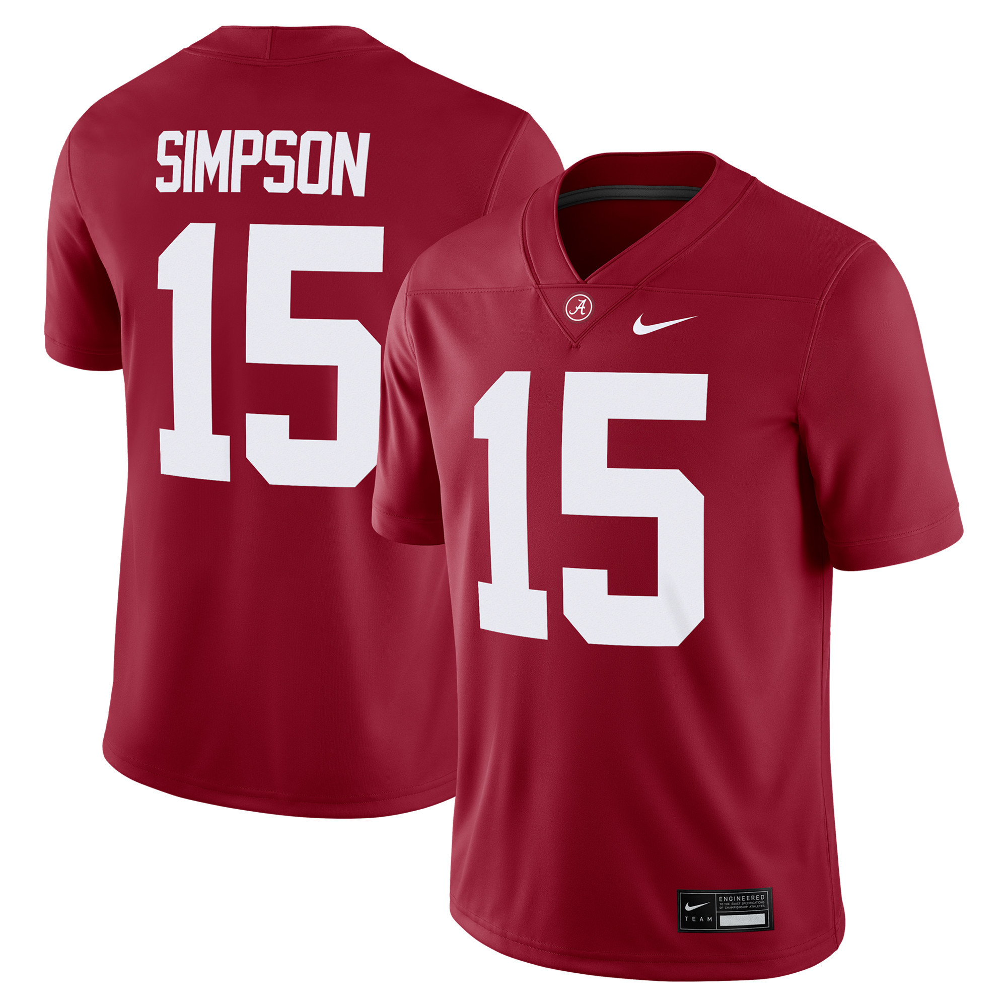 Men's Nike Ty Simpson Crimson Alabama Crimson Tide NIL Football Game Jersey | Fanatics