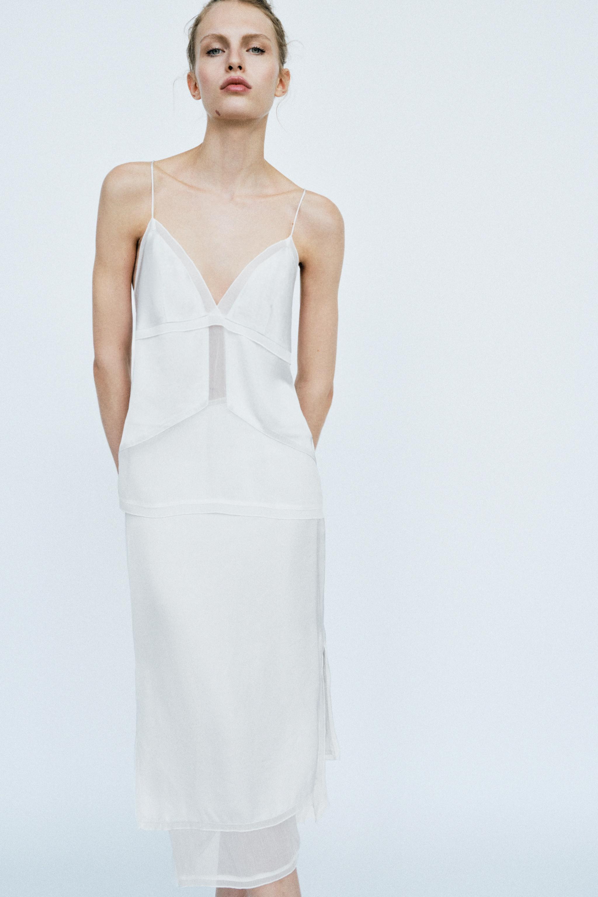 COMBINED SATIN TOP | Zara US