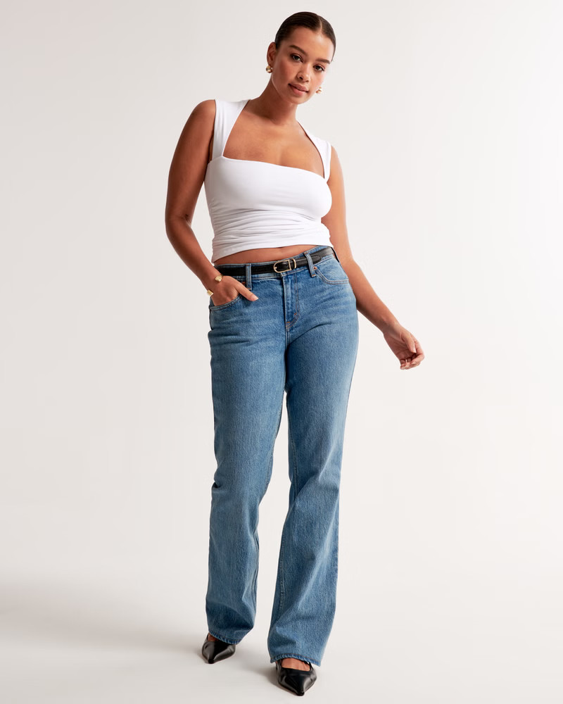Women's Curve Love Low Rise Boot Jean | Women's Bottoms | Abercrombie.com | Abercrombie & Fitch (US)