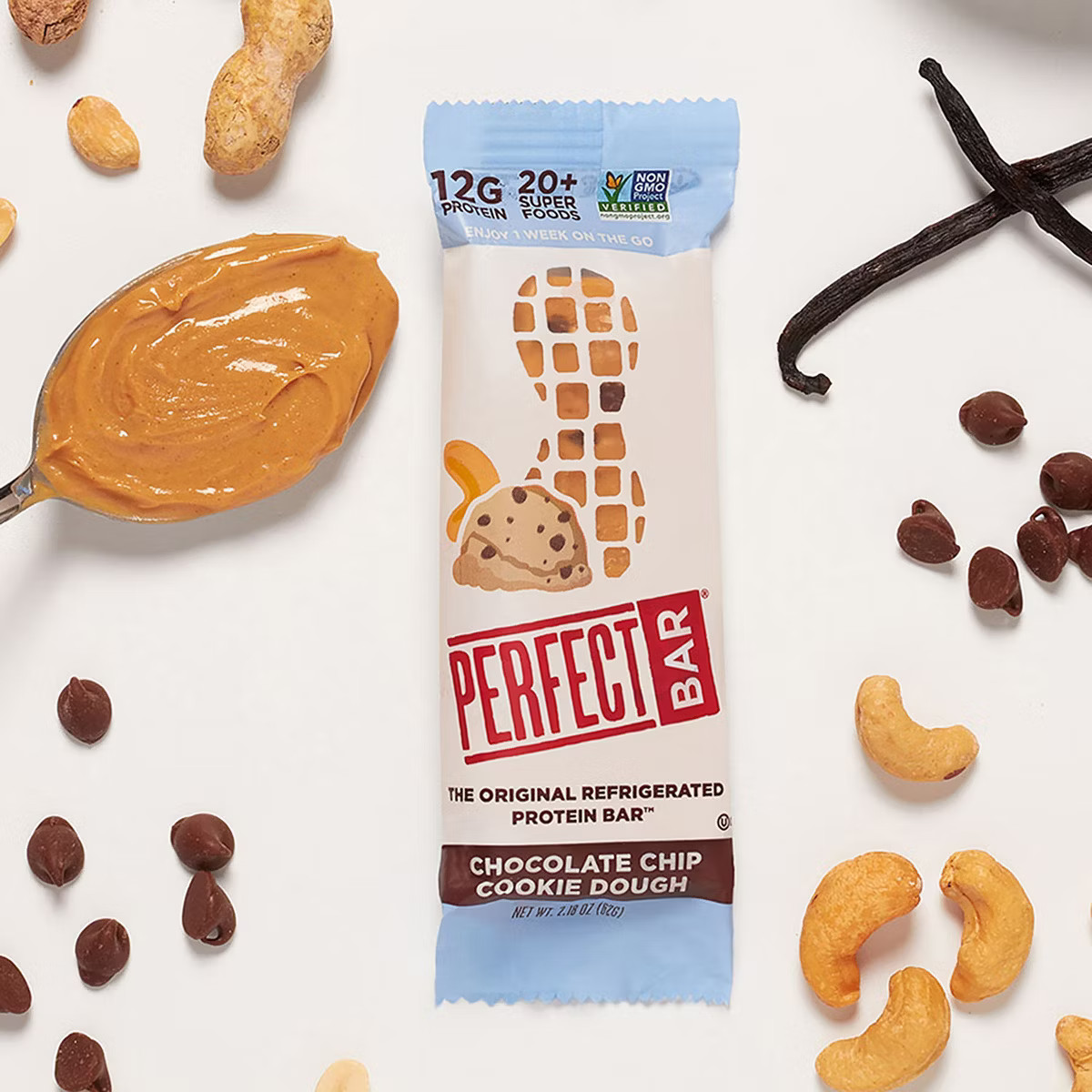 Perfect Bar Dark Chocolate Chip Cookie Dough Protein Bar - 2.18oz | Target