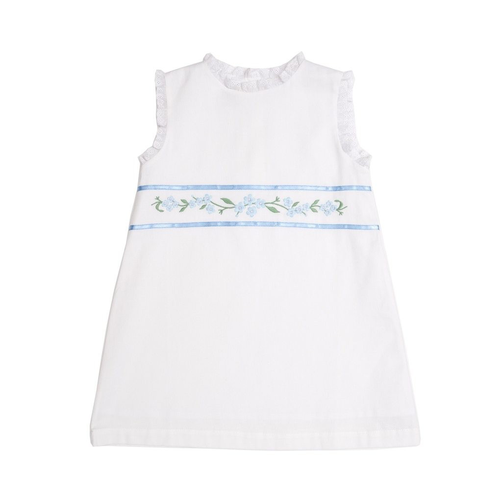Jayda White Pique Lace Dress | The Oaks Apparel Company