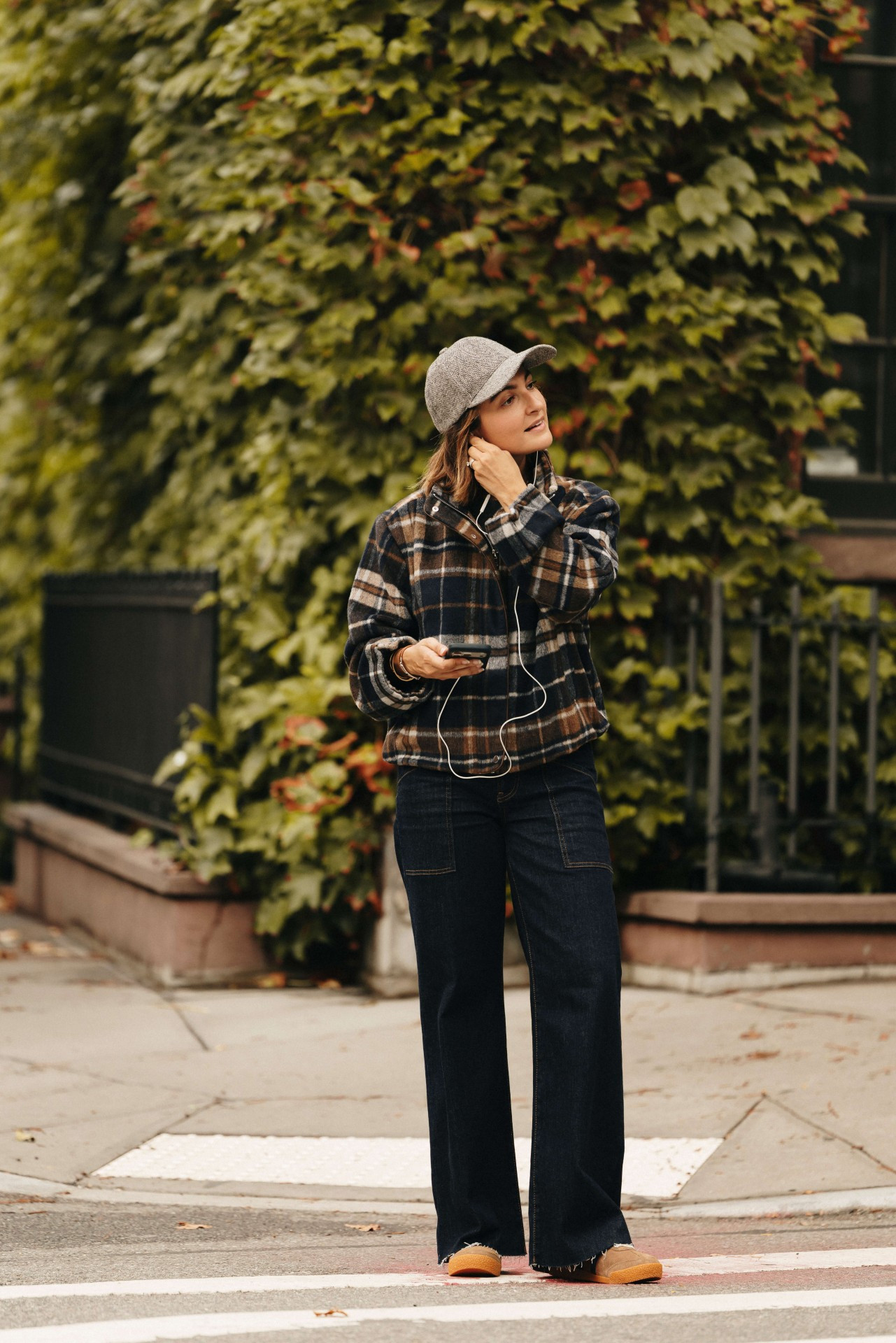 The dark wash, wide-leg fit, and patch pockets make these jeans feel especially good for fall. I styled them with a cozy plaid jacket and sneakers for an easy weekend outfit that’s comfortable enough for a long walk. 

 #LTKSeasonal