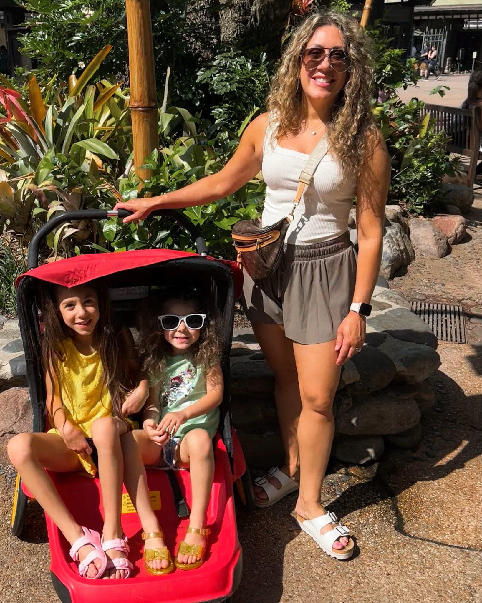 Disney park outfit 2🏰🩵✨
this outfit had a day… A 100° day with lots of walking, standing, sitting and splashing! Both top and bottom kept me cool and dried quickly.  Size XS in top & M in shorts. Paired with super supportive and comfy walking sandals, I made it through the day with our family party of 6 including 2 kids and ehemm older kids 😏😜 #disneyoutfits #themeparkoutfits #summeroutfits #madewell #target #amazon 

#LTKSaleAlert #LTKSummerSales #LTKTravel