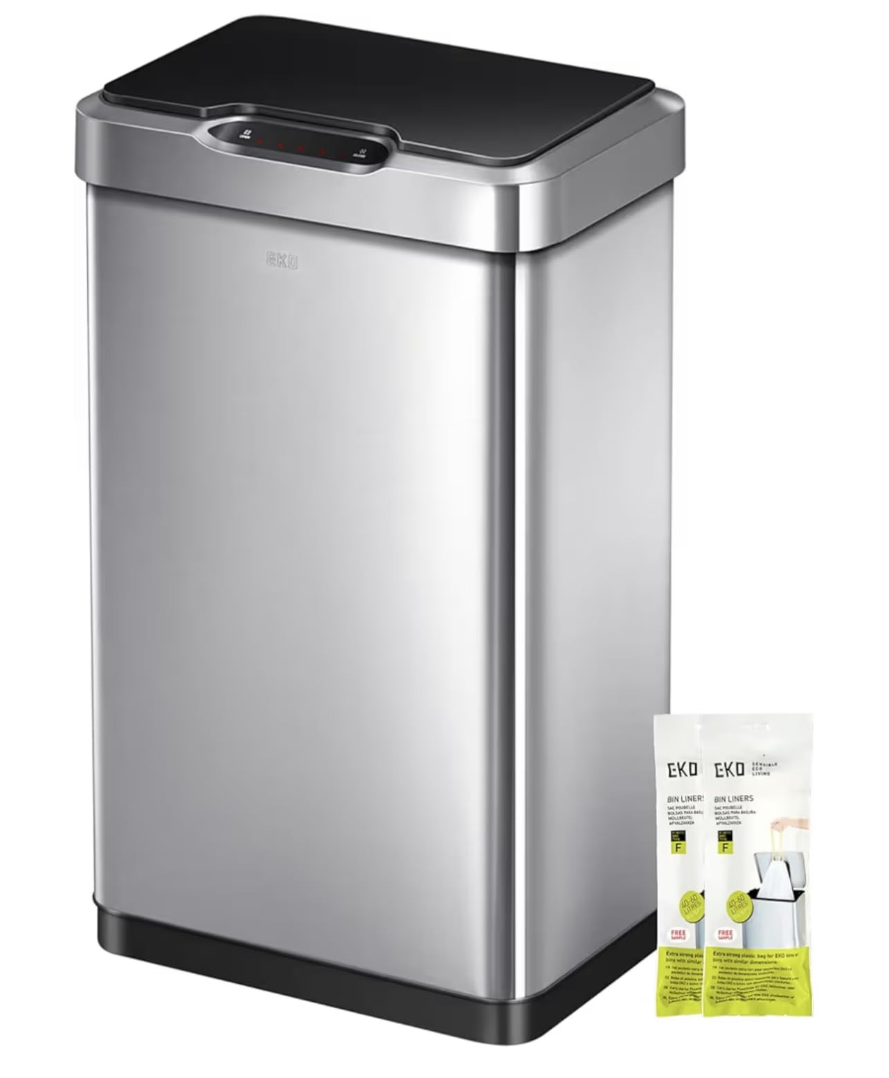 EKO Mirage-T 50 Liter / 13.2 Gallon Touchless Rectangular Motion Sensor Trash Can, Brushed Stainl... | Amazon (US)