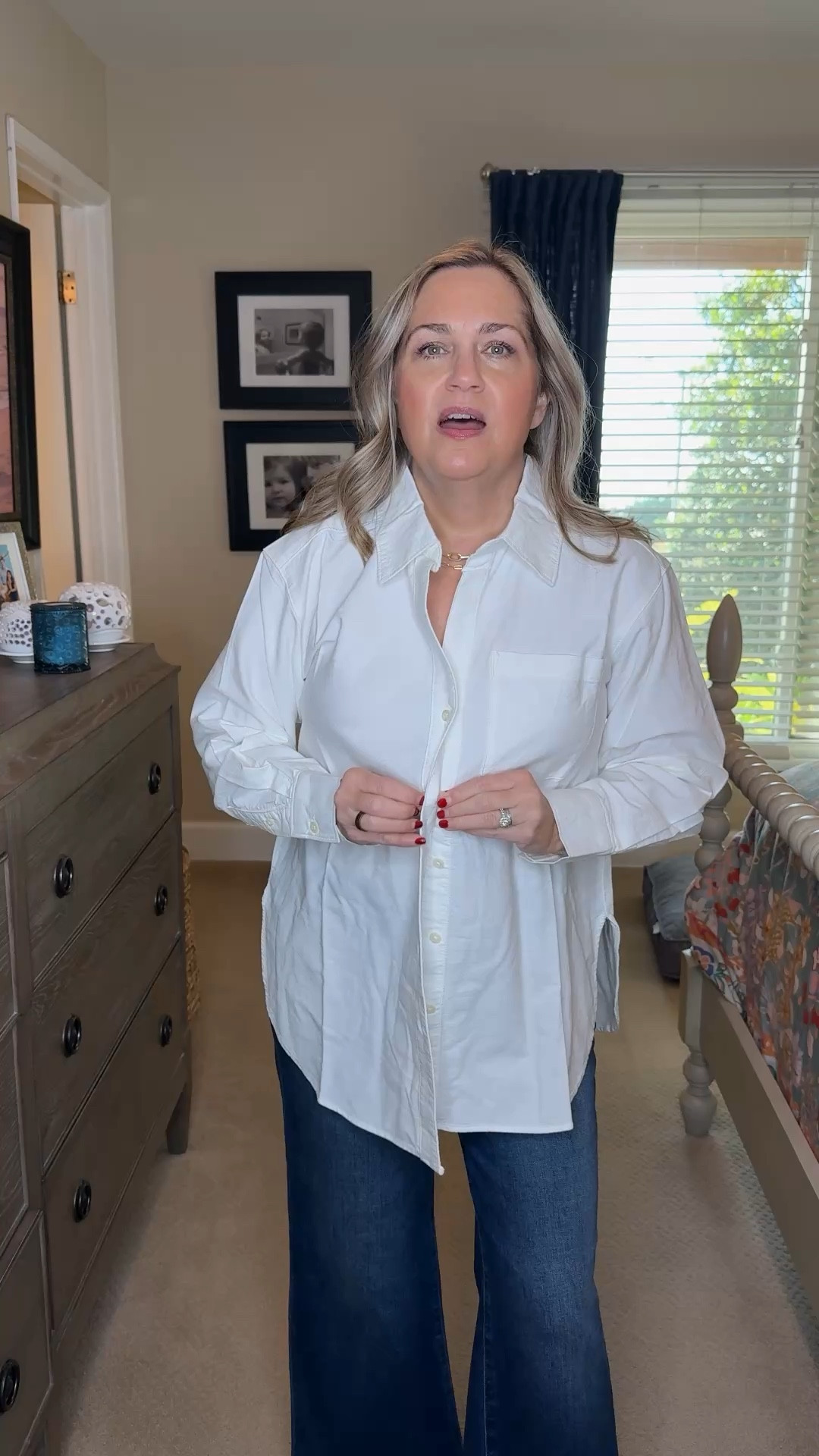 Oversized button down shirt. I’m also linking the regular Oxford button down, which is fantastic and is not oversized.  

#LTKOver40 #LTKspringtrends #LTKSpringSale