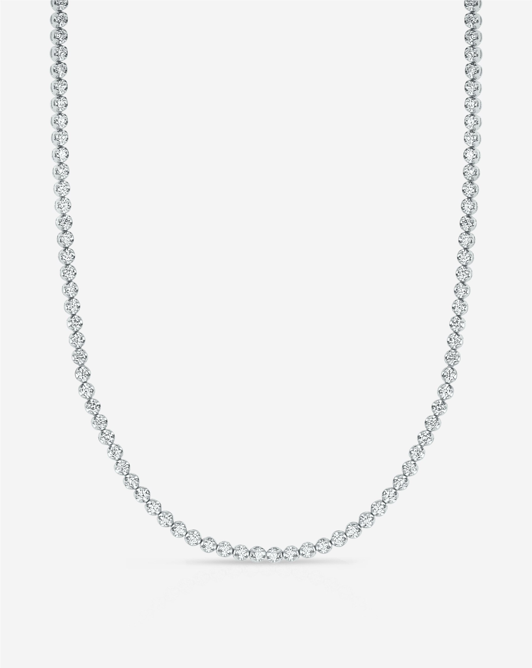 2-in-1 Diamond Tennis Necklace + Bracelet - 14k White Gold | Ring Concierge