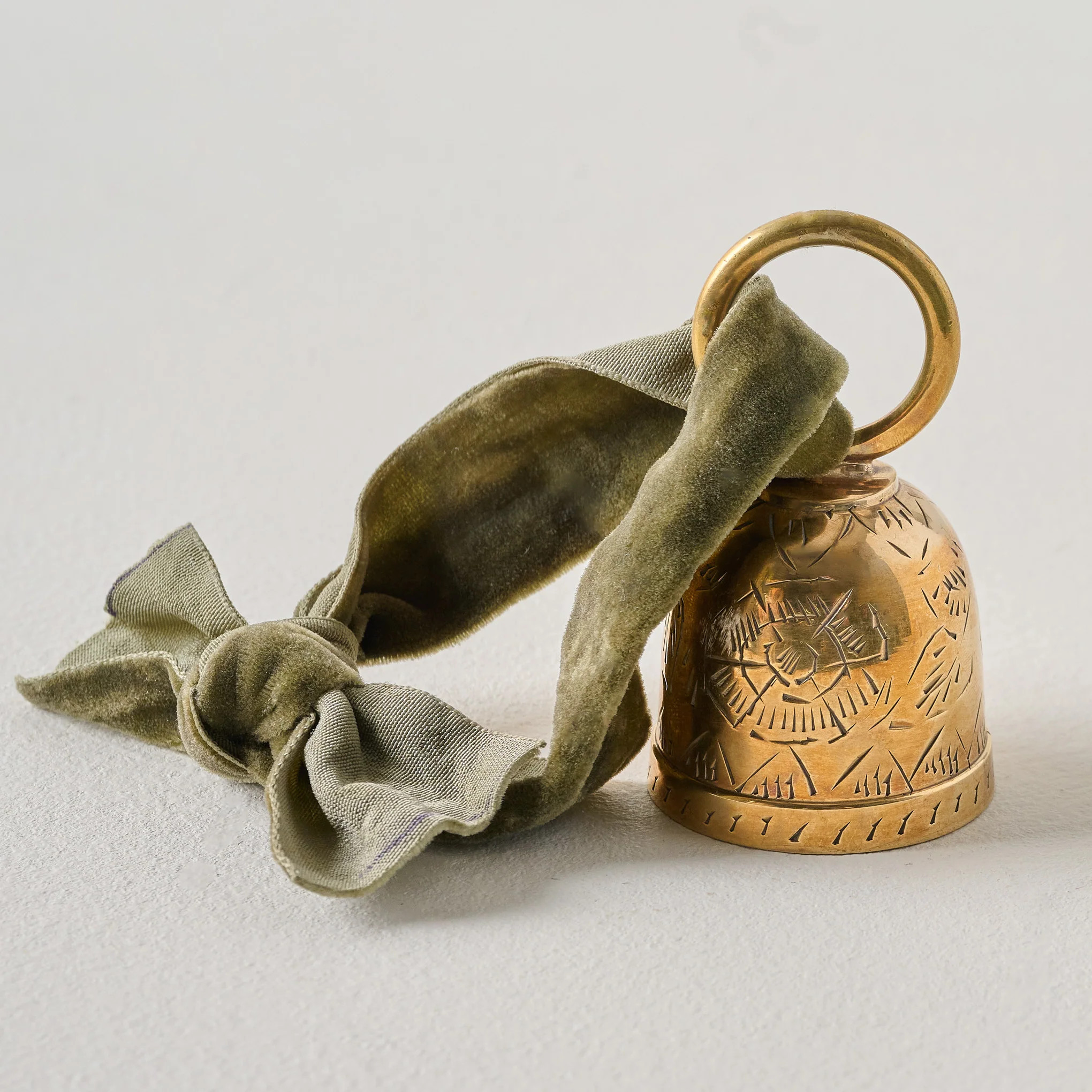Gigi Etched Brass Bell Ornament | Magnolia