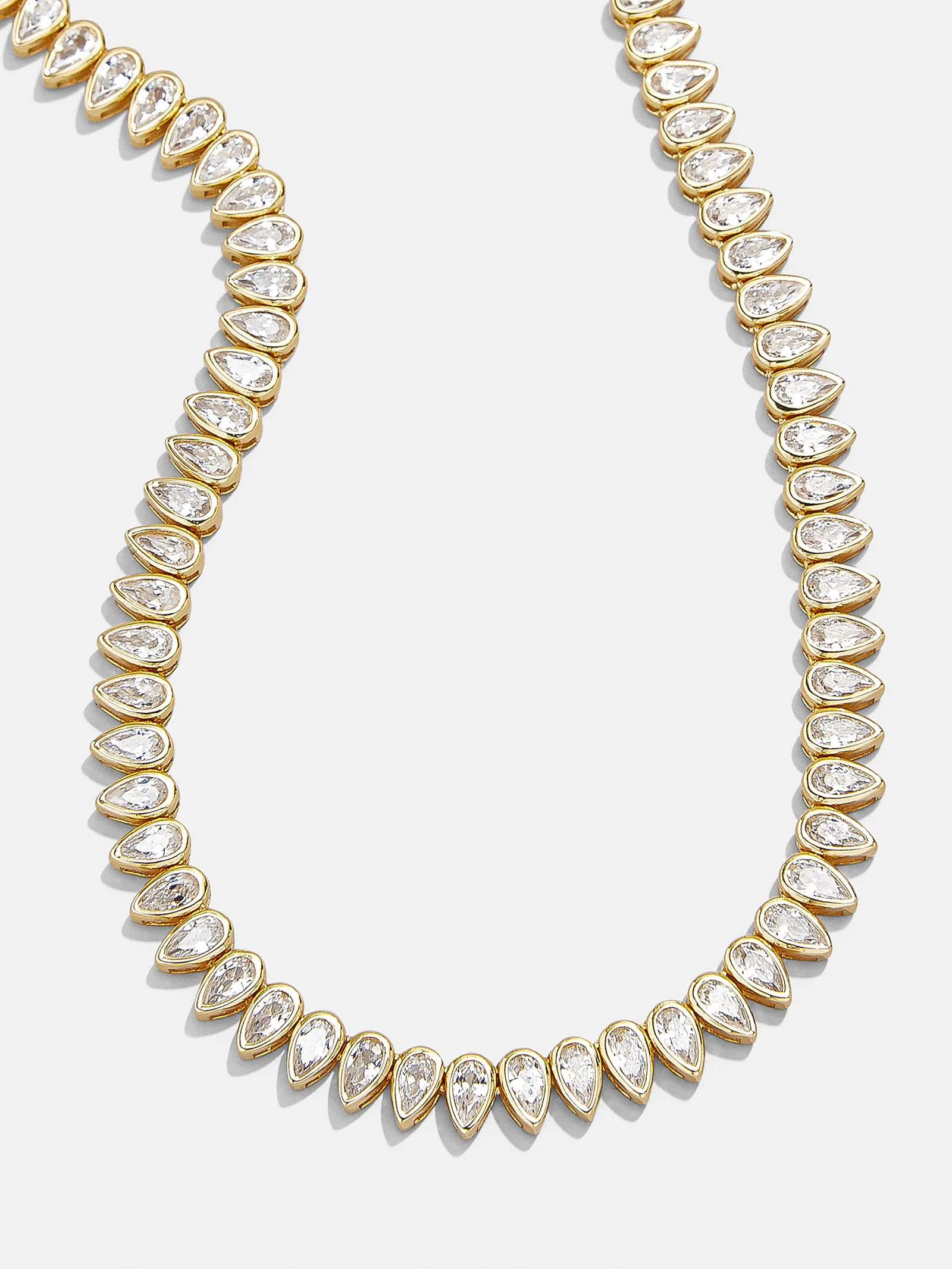 Julia 18K Gold Adjustable Tennis Necklace - Gold/Pavé | BaubleBar (US)