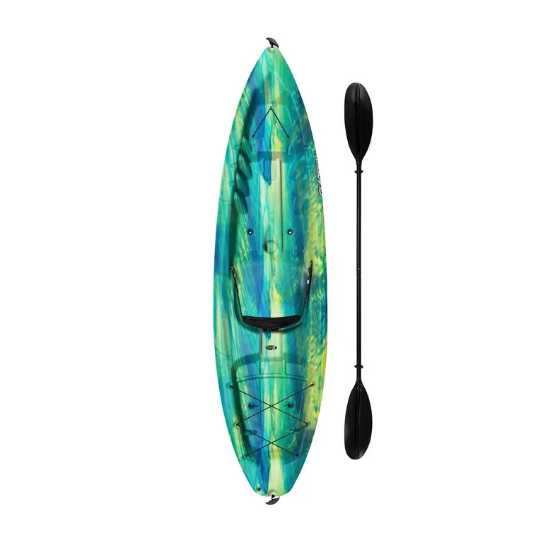 Pelican - Geyser 100X - Sit on Top Recreational Kayak with Paddle - 10 ft - Borealis/White - Walm... | Walmart (US)