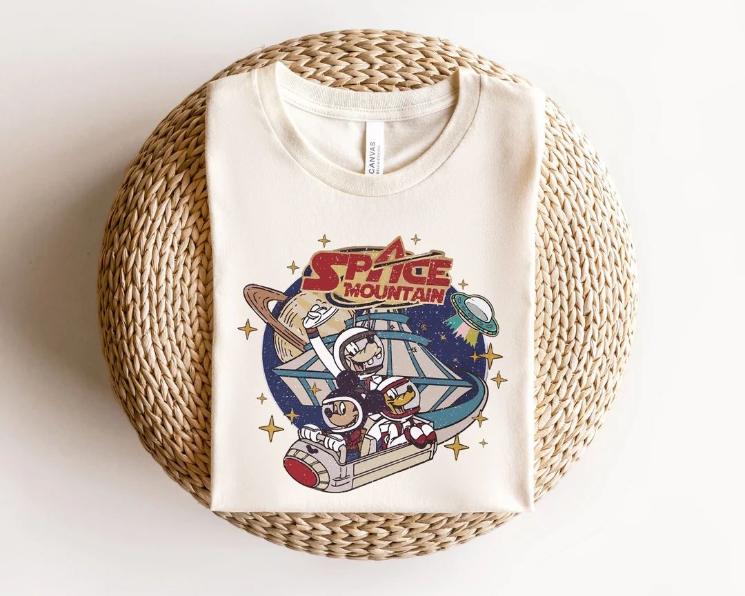 Space Mountain Shirt, Magic Kingdom Shirt, Mouse and Friends Space Shirt, Disney Shirt, Vintage D... | Etsy (US)
