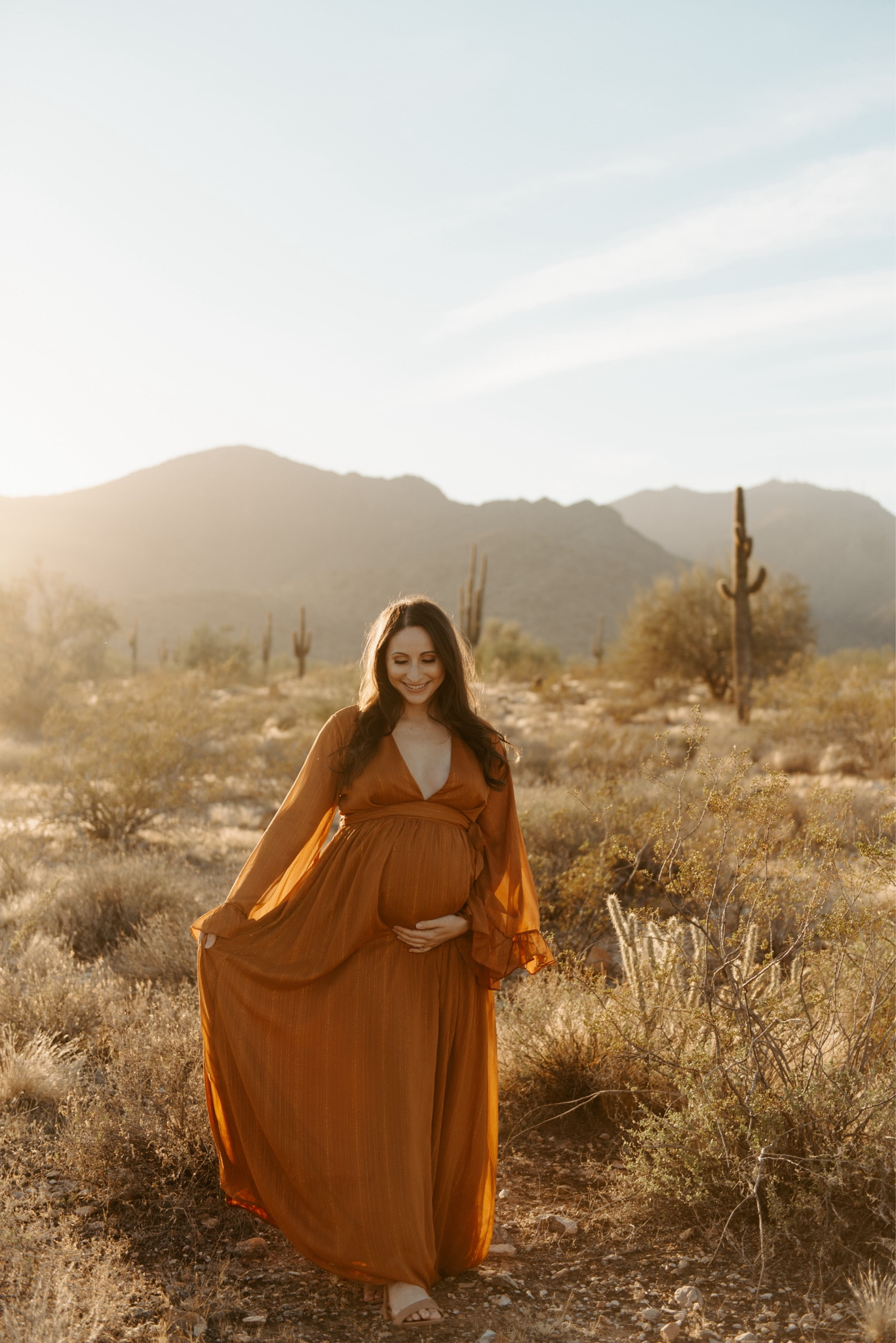One more week until we meet our sweet baby boy. 🥹We of course have no idea when he will decide to make his appearance, but knowing that he could be in our arms any day now is beyond surreal. 😌

I love our life.
I love our growing little family.

We can’t wait to meet you, son.
Mommy & daddy love you beyond words.
🤍

📸: @wildwanderingsphoto 🫶

We took this photo at 34 weeks pregnant. I purchased the dress in a size 12!

#39weekspregnant #maternityphotoshoot #maternitydress #pregnancystyle #boymama

Maternity photoshoot
Maternity dress
Pregnancy style
Pregnancy photoshoot
Terracotta dress
Desert photo shoot
Desert maternity shoot



#LTKstyletip #LTKbump #LTKbaby