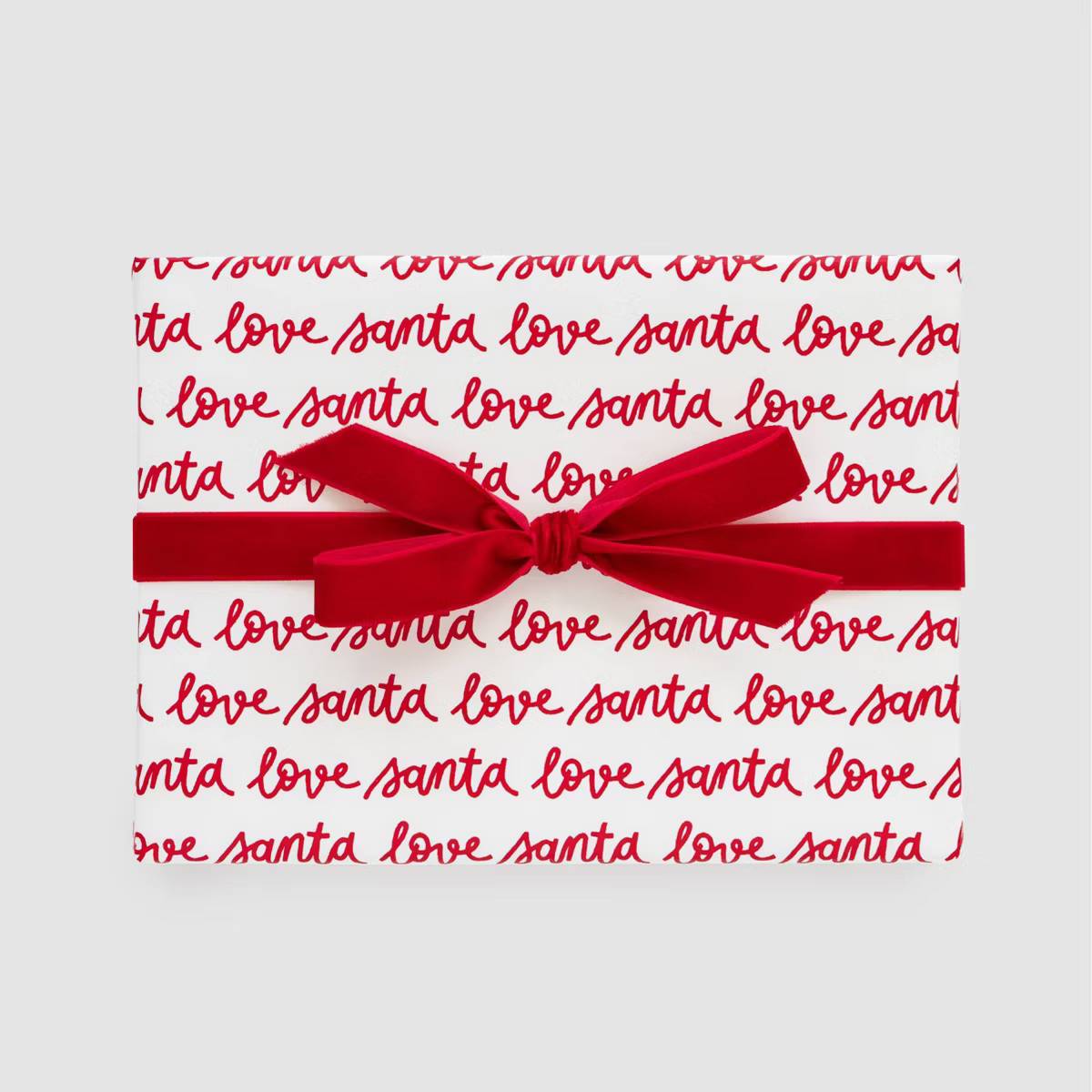 118"x30" 'Love Santa' Script Christmas Wrapping Paper Red/White - Sugar Paper™ + Target | Target