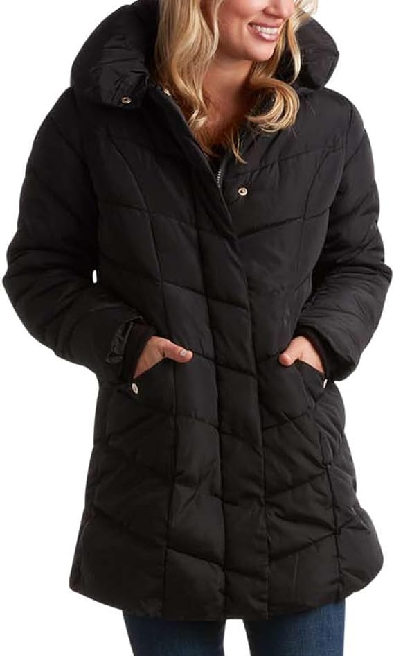 Steve Madden Womens Puffer Jacket - Heavyweight Insulated Quilted Parka Winter Coat - Hooded Bubb... | Amazon (US)
