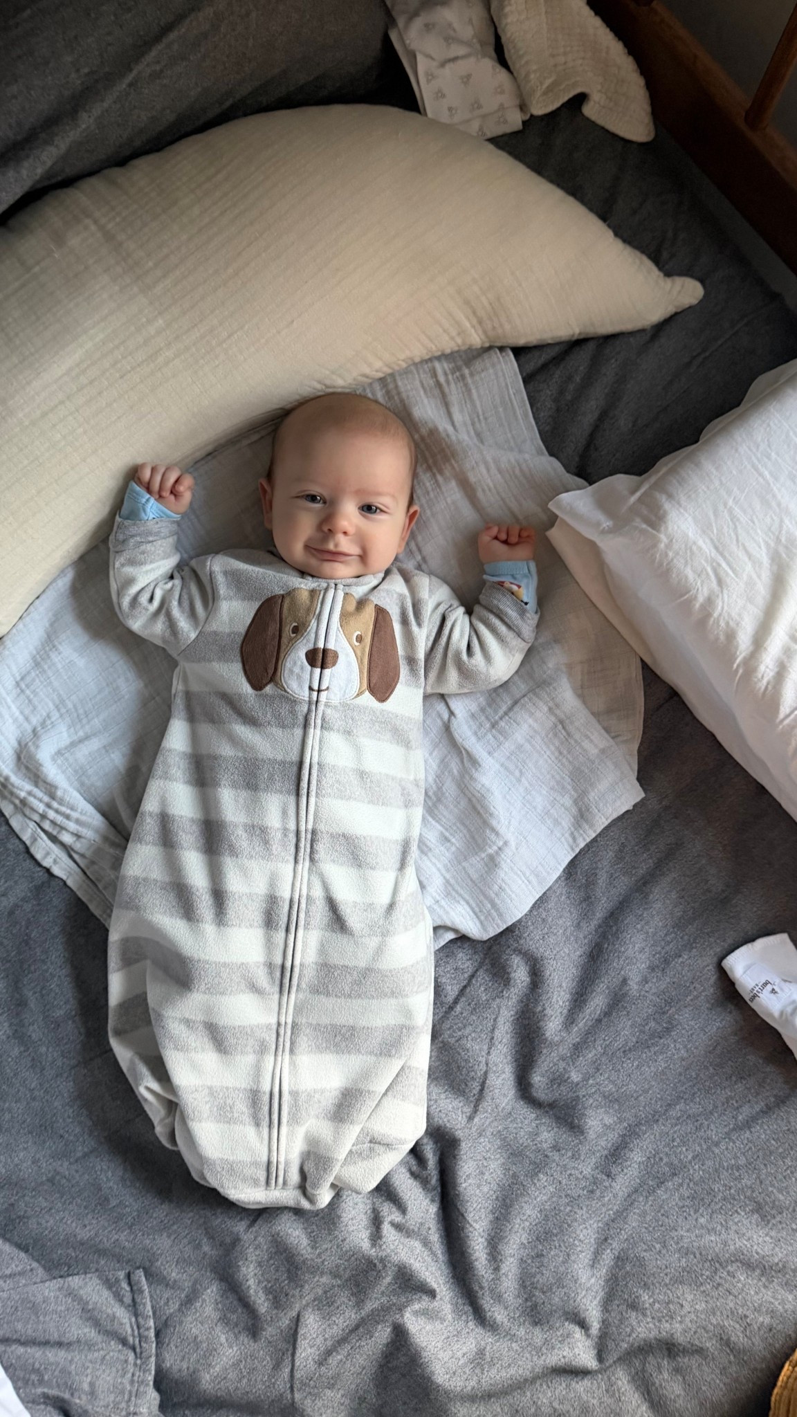 This cutie 😍

He sleeps right next to me every night, and stays warm in his cozy sleep sack. This print isn’t available anymore, but they have so many cute ones, and right now they’re on sale for just $8!

#LTKKids #LTKBaby #LTKBump