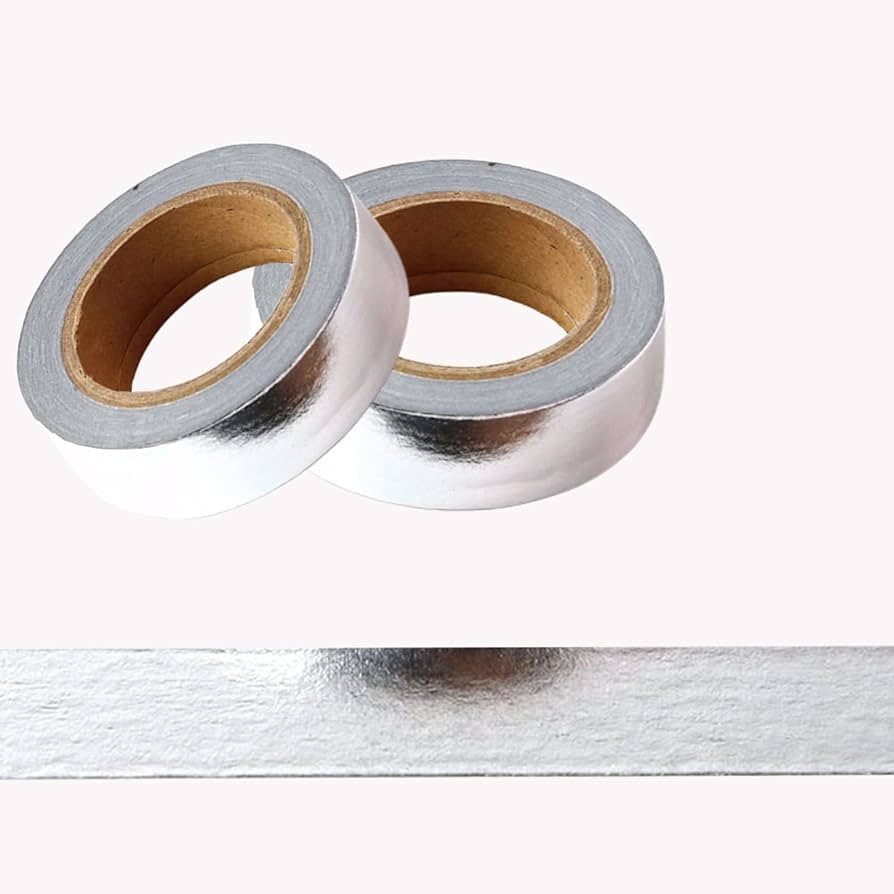 Foil Washi Tape,2 Rolls 5/8" x 393 inches(15mm*10M) Washi Tape, Masking Tape Craft Supplies Tape ... | Amazon (US)